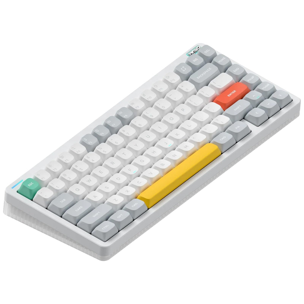 nuphy Halo75 V2 Mechancial Gaming Kyeboard,75% Wireless Hot Swappable Bluetooth Keyboard,83 Kyes RGB Backlit Keyboard,Support Bluetooth/2.4GHz/USB-C (White, Mint (37gf))