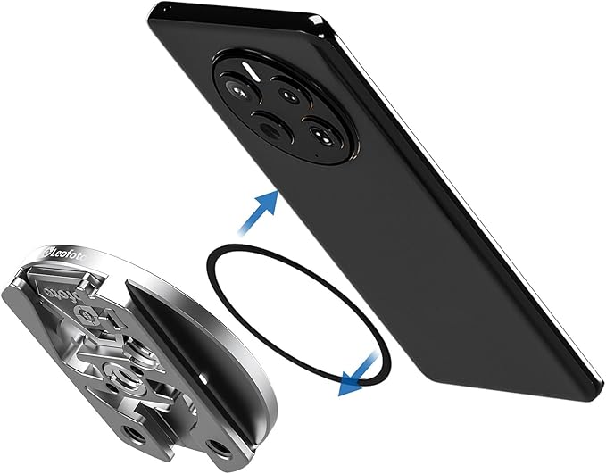 LEOFOTO PM-01 Magnetic Plate for Phones, Phone Stand with Hidden Tool, 1/4" and 3/8" Screw Hole, ARRI and Arca Compatible