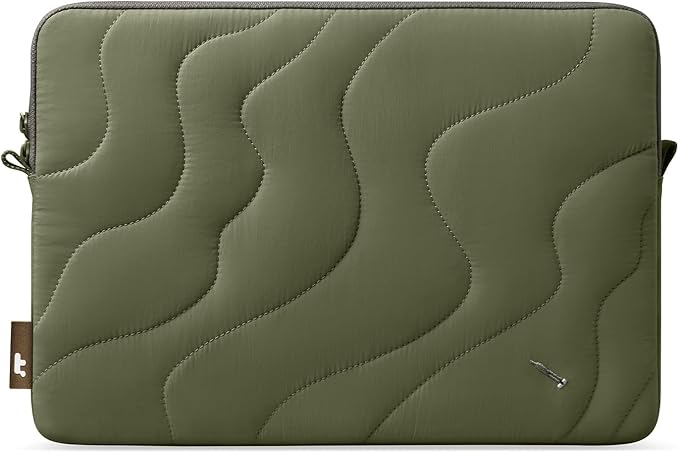 tomtoc 360 Protective Puffy Laptop Sleeve for 15-inch MacBook Air M4/A3241 2025, M3/A3114 2024, M2/A2941 2023, 15-inch Surface Laptop 7th(Copilot+ PC)/6/5/4/3, Quilted Puffer Soft Computer Case Bag