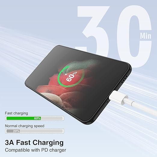 3-Pack [3.3FT+3.3FT+6.6FT] 60W USB C to USB C Cable, Type C to Type C Cable,Fast Charging Cable for iPhone 16 15 Pro Plus Pro Max，for Galaxy S24 S23, for iPad Pro/Air, for MacBook Pro/Air and More