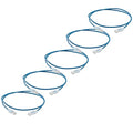 TRUECABLE Cat6 Component Rated Patch Cable, Unshielded (U/UTP), 3ft, Blue, 28AWG Solid Copper, Snagless 10G High-Speed Ethernet Cable, PoE++ 4PPoE 100W, UL Listed, RoHS-3, 5 Pack
