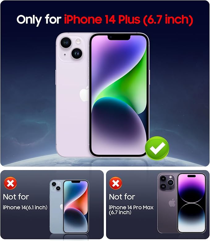Magnetic for iPhone 14 Plus Case [Compatible with MagSafe][Built-in Camera Lens Protector] Slim Soft Silicone Bumper Shockproof Metallic Luster Phone Case (Green)