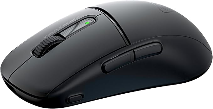 Turtle Beach Burst II Air – 2.4GHz Wireless Gaming Mouse: 47g Ultra Lightweight, Optical Switches, Symmetrical, 26K DPI Optical Sensor, Bluetooth, 120-hour Battery, USB-C Cable – Black