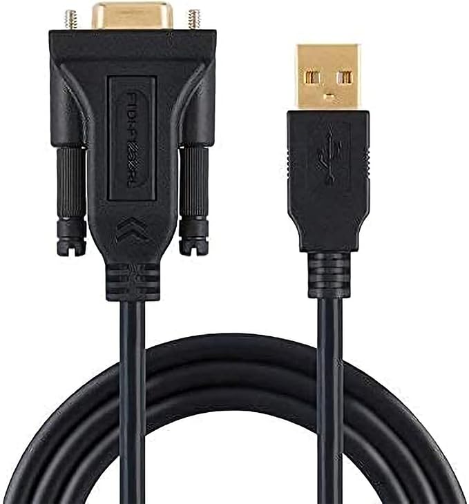 CableCreation USB to RS232 Serial Adapter (FTDI Chipset), USB to RS232 Gold Plated DB9 Serial Converter Cable for Windows 11, 10, 8.1, 8, 7, Vista, XP, 2000, Linux and Mac OS X, macOS, 6.6 Feet/2M