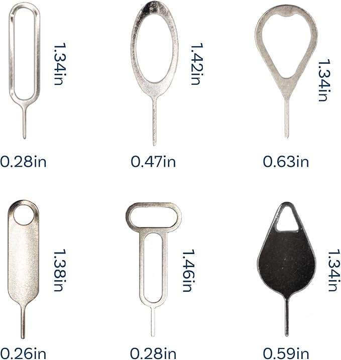 MMOBIEL 16 x Universal SIM Card Removal Tool SIM Ejector Pin Compatible with All Smartphones - iPhone, Samsung, Xiaomi, Oppo, Huawei, OnePlus, etc.