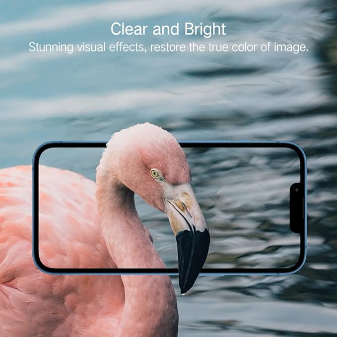 PERFECTSIGHT Privacy Screen Protector Compatible with iPhone 14 Plus, iPhone 13 Pro Max 6.7 Inch, HD Clear Bubble Free Anti-Scratch Case Friendly Anti Blue Light Anti Spy Tempered Glass
