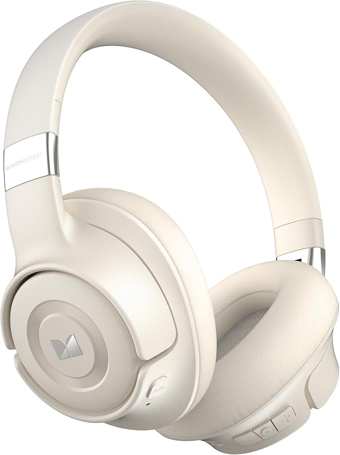 Monster Persona SE ANC Active Noise Cancelling Headphones, Bluetooth Headphones Over Ear, 60H Playtime, HiFi Stereo Audio, Deep Bass, Built-in Mic, Wireless Headsets for Home Office