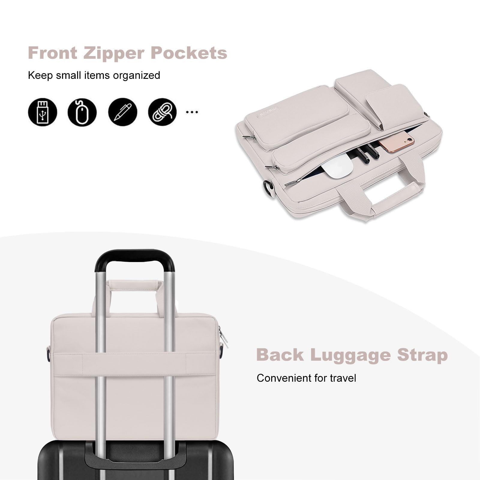 MOSISO Laptop Shoulder Bag 15.6 inch, 15-15.6 inch Computer Bag