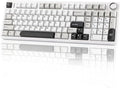 EPOMAKER X Aula F99 PRO Wireless Gaming Keyboard with 8000mAh Battery, Hot Swappable Creamy Keyboard, 2.4GHz/Type-C/BT5.0, NKRO, RGB Backlit for Win/Mac/Gaming (Black&Grey&White)