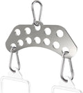 Double to Single Adaptor Plate for Cable Pulley Machines Durable Solid Stainless Steel with 3 Carabiners Suitable for Dual Cable Machines LAT Pulldown, Shoulder & Biceps Exercises