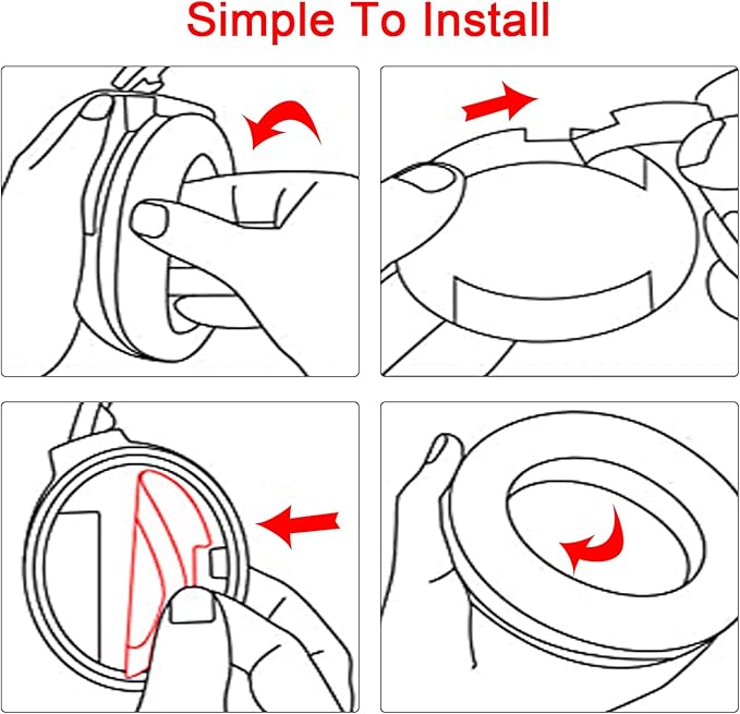 Replacement Ear Pads for Bose QuietComfort 35 35 II 15 25(qc 35 25 15/QC35 ii), Headphone Ear Covers, High Density Memory Cotton, Soft Leather, Adaptive Noise Isolation Headphones Pads Cushions