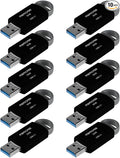 32GB Memorex USB 3.1 Flash Drive – Transfer Speeds Up to 10x Faster Than USB 2.0, Latest USB 3.1 Gen 1 Technology, Lightweight Design, for Daily File Management, Type-A Connector, 10-Pack