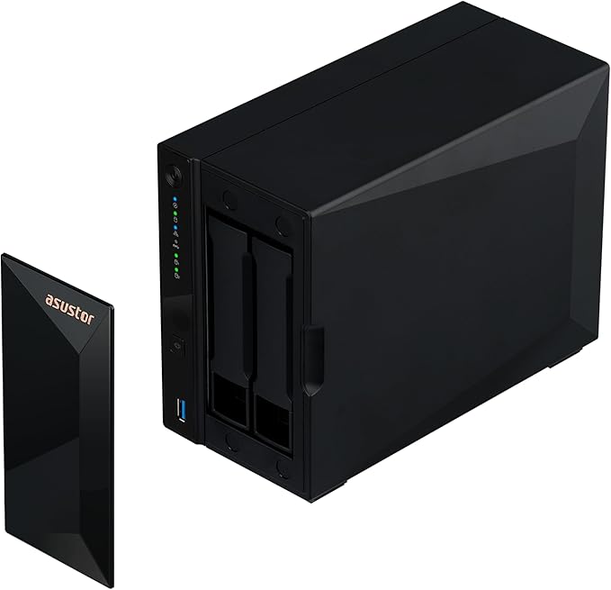 Asustor Drivestor 2 Pro Gen2 AS3302T v2, 2 Bay NAS, 1.7GHz Quad-Core, 2.5GbE Port, 2GB RAM DDR4, Small Home Media Server, Network Attached Storage Device (Diskless)