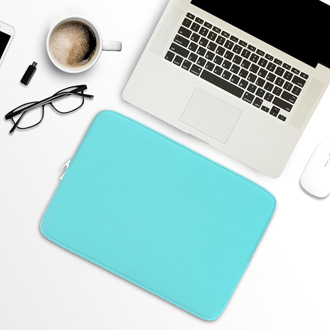 RAINYEAR 15 Inch Laptop Sleeve 15" Protective Soft Case Padded Cover Carrying Bag Specially Compatible with 15.4" MacBook Pro/Air A3241 A2941 A3114 A1938 A1707 A1990 (Blue, Upgraded Version)