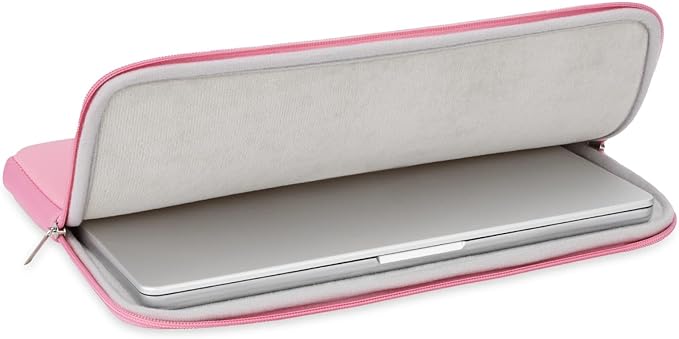 RAINYEAR 13 Inch Laptop Sleeve Compatible with 13.3" MacBook Air/Pro M1 M2 M3 M4 A3240 A3113 A2681 A2337 A1932 A2179 A2338 A1706 A1708 Carrying Bag Protective Cover Soft Case (Pink, Upgraded Version)