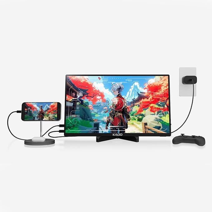 Kado Tablet Stand for Tablet, Adjustable Portable Monitor Holder, Foldable iPad Accessories for Office Compatible with Kindle, Switch, Surface Pro, iPad Pro/Air/Mini, iPhone Pro/Max/Plus