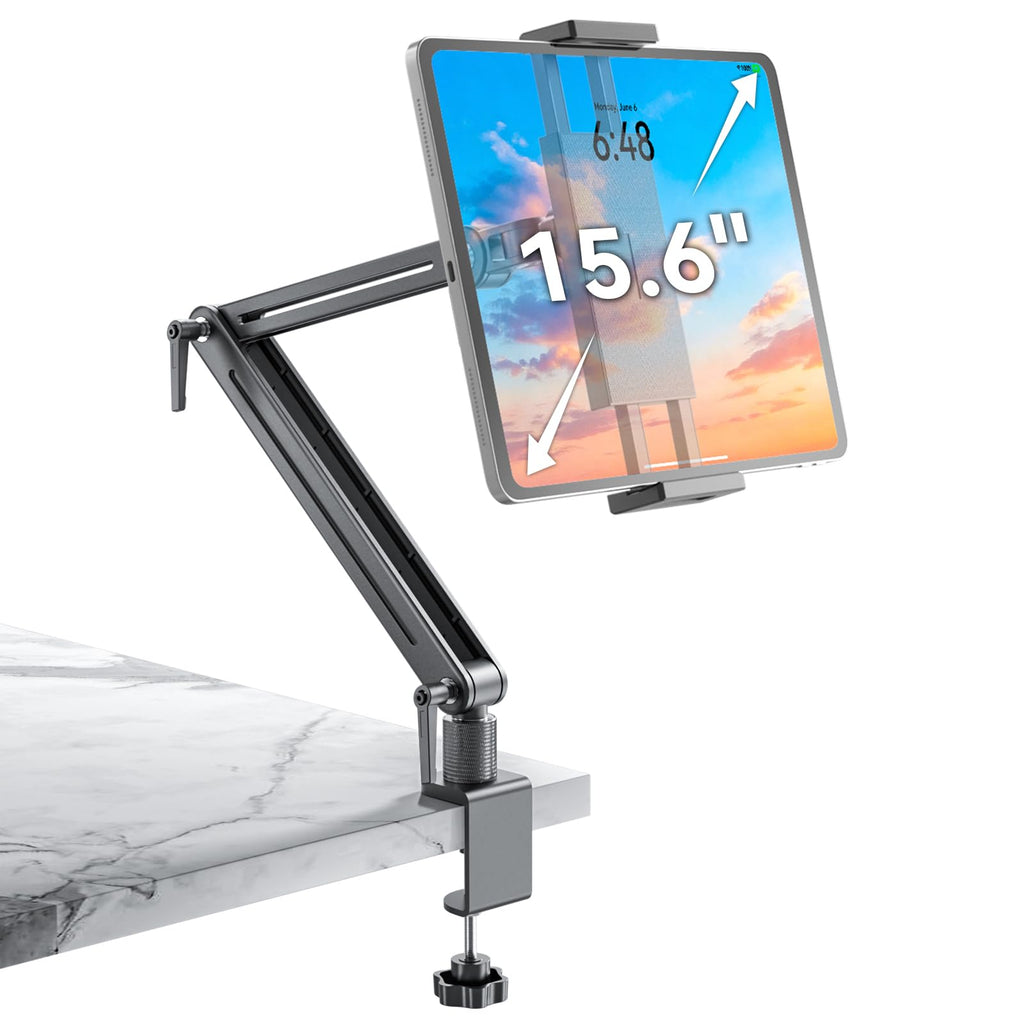 Jakeko 15.6 Portable Monitor Stand Tablet Arm Mount Holder Built-in Wrench