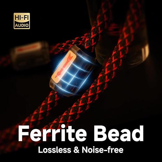 TODN HiFi RCA Cables, Audiophile 2 RCA Male to Male Shielded Audio Cable for Home Stereo Systems, Premium 4-Core Oxygen-Free Copper (4.9ft/1.5m, 1 Pair)