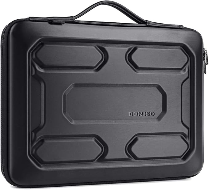 DOMISO 14 inch Laptop Sleeve with Handle Shockproof Computer Bag Waterproof EVA Protective Carrying Case for 14" ThinkPad E480/Yoga 920/13.5" Microsoft Surface Book/HP Pavilion 14 Stream 14, Black