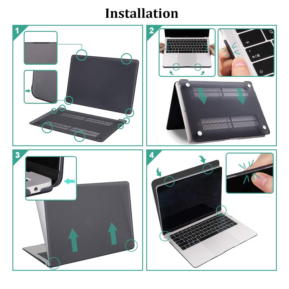Mektron for MacBook Air 13 Case A1466/A1369 (2010-2017 Release), Snap-on Plastic Hard Shell Cover for MacBook Air 13.3 inch with Keyboard Cover,Garden Flowers