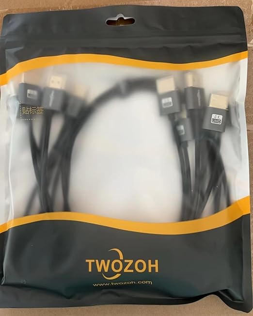 Twozoh Slim 4K HDMI Cable 1FT 10 Pack, Ultra Thin & Flexible Skinny HDMI to HDMI 2.0 Cord Support 4K/60HZ 18gbps Laptop, Monitor, PS5, PS4, Xbox One, Fire TV