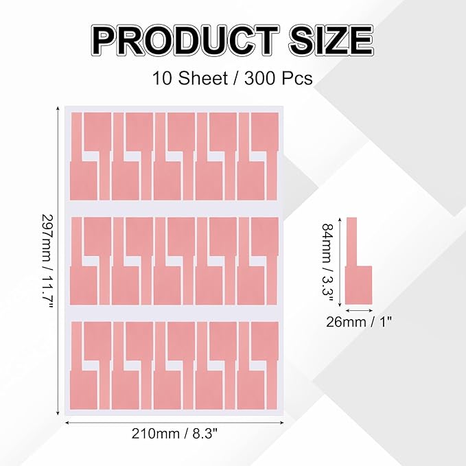 uxcell 300 Pcs Cable Labels, Waterproof Wire Cord Labels Tags, Cord Organizer Management Tags for Charger Cable Organizer Wire Markers Printer and Handwriting, Pink