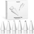 Inesore 6 Styles Replacement Tips for Apple Pencil Pro,Multiple Options Metal Durable Nibs Accessories for Apple Pencil Pro/2nd Generation/1st Gen/USB-C (6 Pack)