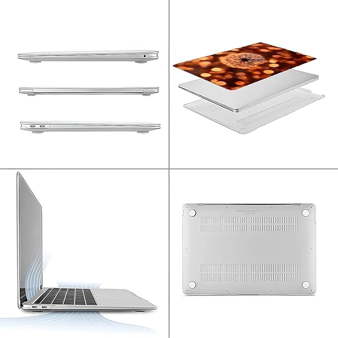 Compatible with MacBook Air 13.3 13.6 Inch Case 2022 2021 2020 2019 Plastic Hard Shell Case Cover,13.6 Air (A2681) M2 2022, Dandelion