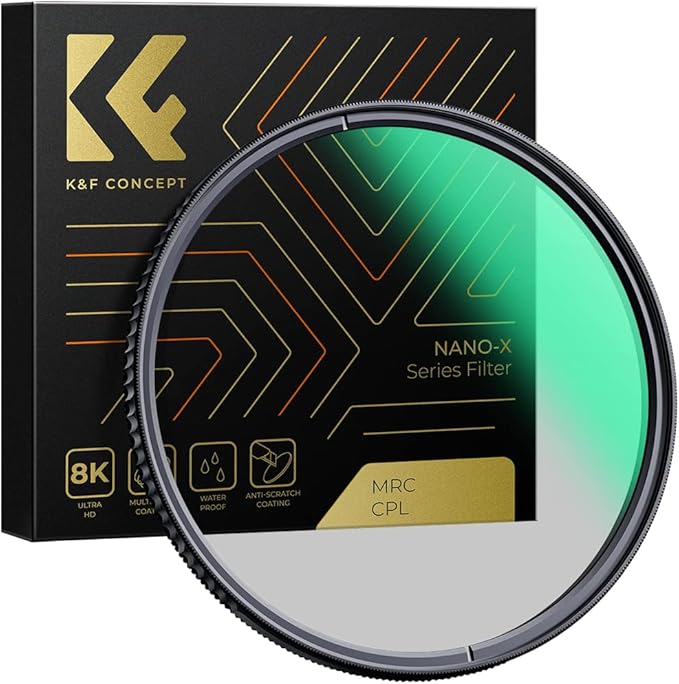 40.5mm Circular Polarizers Filter, K&F CONCEPT 40.5MM Circular Polarizer Filter HD 28 Layer Super Slim Multi-Coated CPL Lens Filter (Nano-X Series)