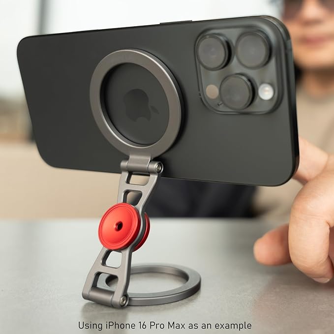 Magnetic Phone Stand with Fidget Spinner | Double Side Holder Ring for iPhone 12/13/14/15/16 and Magsafe Case | Stress Relief Toy | Portable Desk & Gym Accessory for Home Office Travel