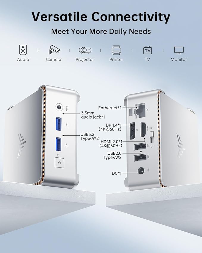 KAMRUI Essenx E2 Mini PC 11 Pro Twin Lake N150 Mini Computer, 16GB RAM 512GB M.2 SSD, Micro PC Support 4K Display/USB3.2/WiFi/BT/Gigabit Ethernet Mini PC Home/Office