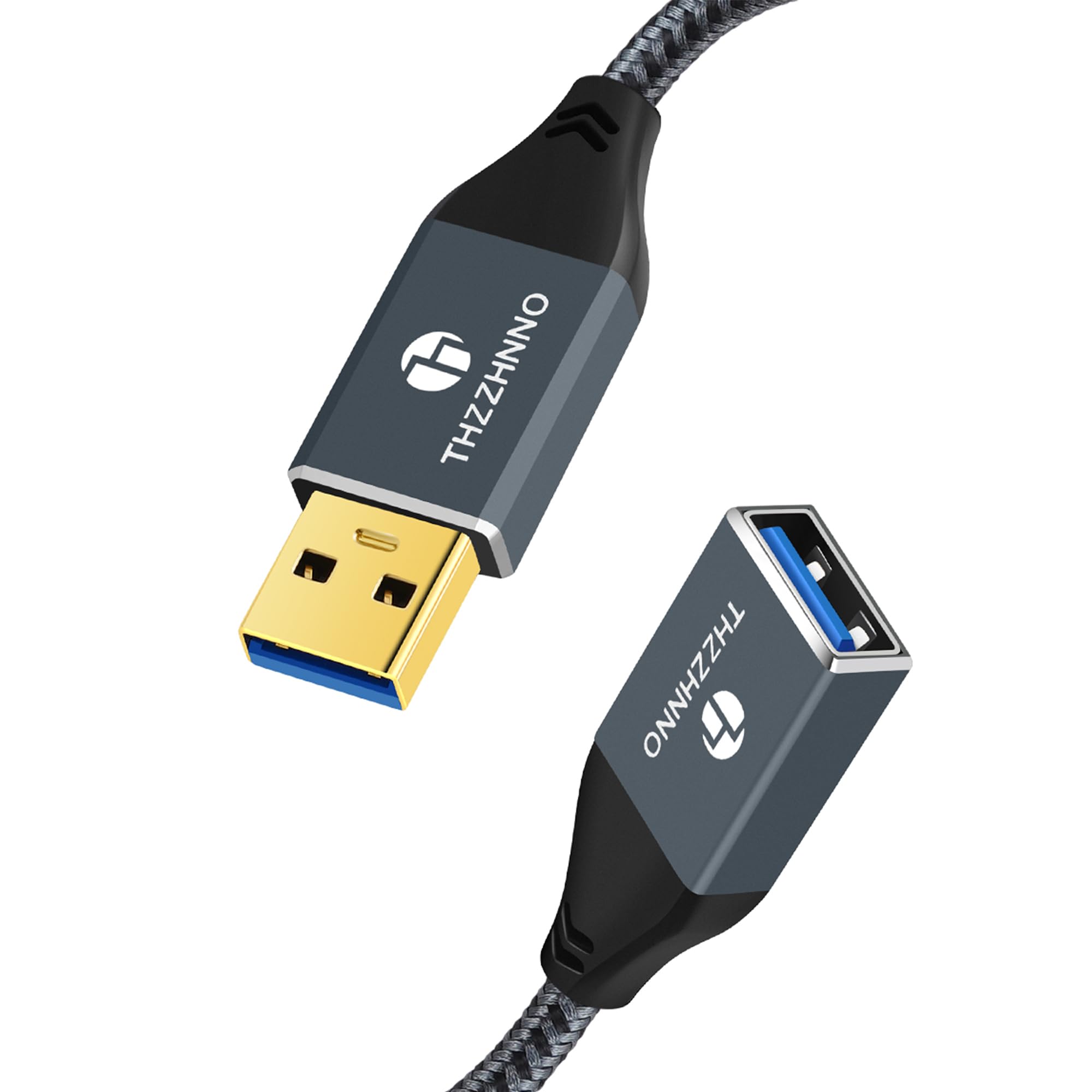 Thzzhnno USB 3.0 Extension 26FT, USB Male to Female USB 3.0 Extender Cable for Webcam, Camera, Phone, USB hub, Mouse, Keyboard, Printer, Hard Drive, Headset