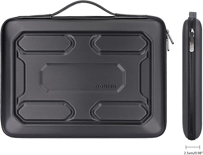 DOMISO 14 inch Laptop Sleeve with Handle Shockproof Computer Bag Waterproof EVA Protective Carrying Case for 14" ThinkPad E480/Yoga 920/13.5" Microsoft Surface Book/HP Pavilion 14 Stream 14, Black