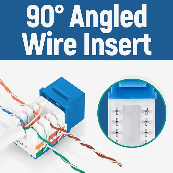 Everest easyJACK - 90° Angled Speed Termination Keystone Tool - Time Saver Network Punch Down Tool - To Be Used ONLY with Everest 90° Angled RJ45 Cat5e, Cat6a and Cat6 Keystone Jacks (B087N7QQD2)