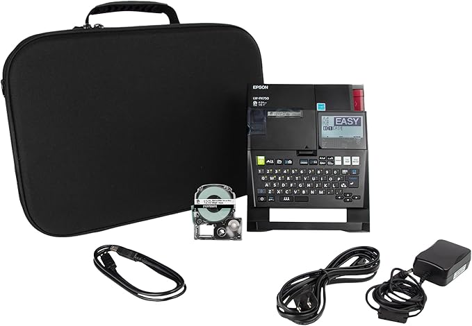 LABELWORKS Epson LW-PX750 Industrial Label Maker Kit - Complete Kit with Accessories, Compatible with Large Variety of Tape Types, Portable Handheld Label Printer
