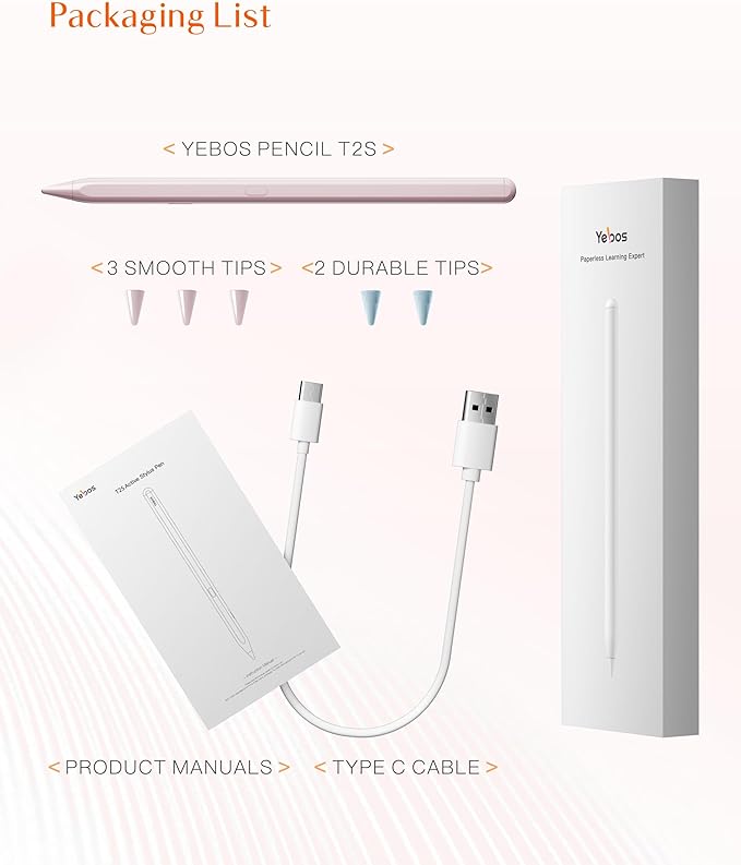 Stylus Pen for Apple iPad 6-11th Generation(2018-2025),3X Battery Life, USB-C Fast Charging (10 Min), iPencil, Tilt & Palm Rejection, Compatible w/6-10/11th iPad Pencil,Pro (M2/M4), Air, Mini