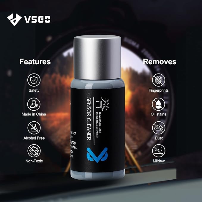 VSGO VS-S02-E APS-C Digital Camera Sensor Cleaning Kit Clean Swab × 10 with Sensor Cleaner Solution for Nikon Canon DSLR Cleaning