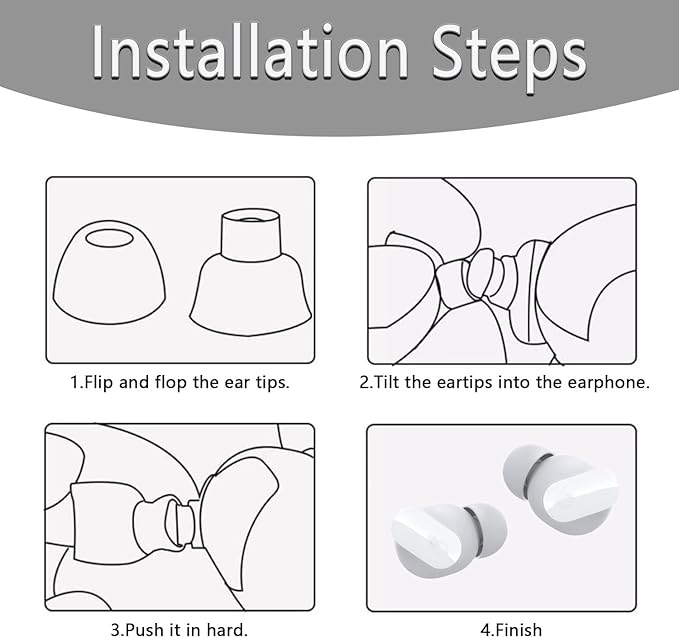 Replacement Silicone Ear Tips for Beats Fit Pro/Studio Buds/Studio Buds+ Headphone, 6 Pairs Earbuds Eartips L/M/S, Eargels Set Fit in Case, Earplug Ear Cap (Silver White)
