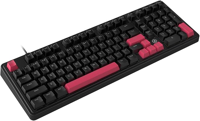 FIRSTBLOOD ONLY GAME. AK980 Wired Mechanical Keyboard, 101Keys Full Layout, Gasket Mount, Hot-Swappable USB Gaming Keyboard with Red Switches, Anti-Ghosting, Black-Red