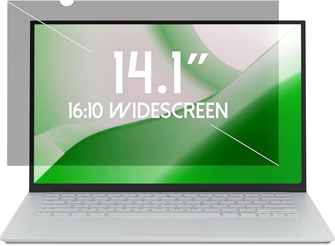 14.1 Inch Laptop Privacy Screen Shield for 16:10 Wide Display - Anti Glare Computer Privacy Screen Cover | Blue Light Blocking Screen Protector | Scratch Resistant UV Filter | Attachment Type