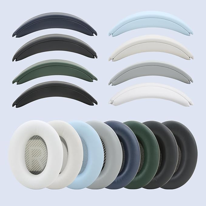 Replacement Earpads and Headband Pad Compatible with Bose QC35 QC45 Waterproof and Sweat-Resistant (Beige)