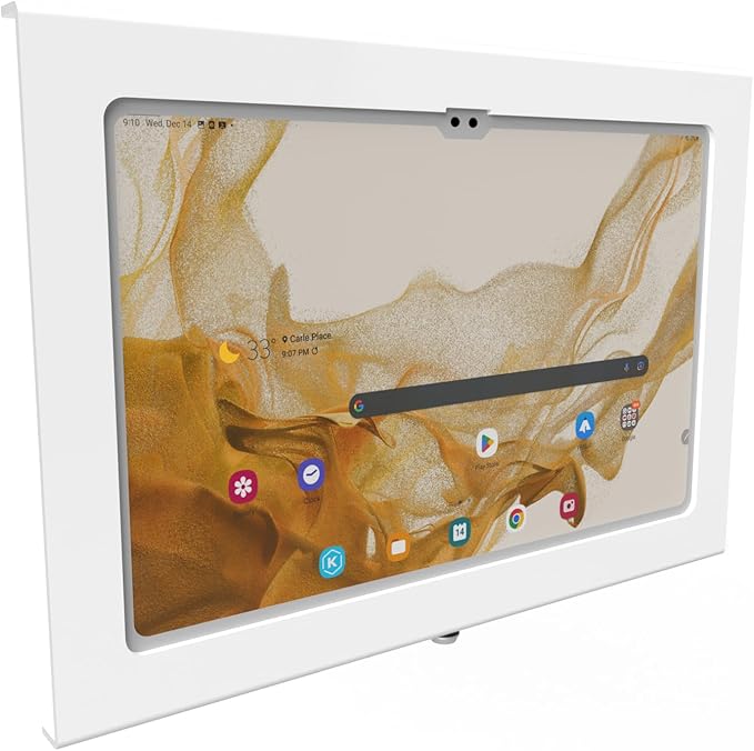 TABcare Locking Anti-Theft Metal Case for Samsung Galaxy TAB A9+ 11" Tablet for Kiosk, POS, Store, Show Display, Time Clock (TAB A9+ 11, White)