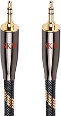 SKW Audiophiles High Gauge AUX Cable 3.5mm Male to Male Jack Cable with Diameter 6.8mm Stereo Audio Cable 6.5ft(2m)