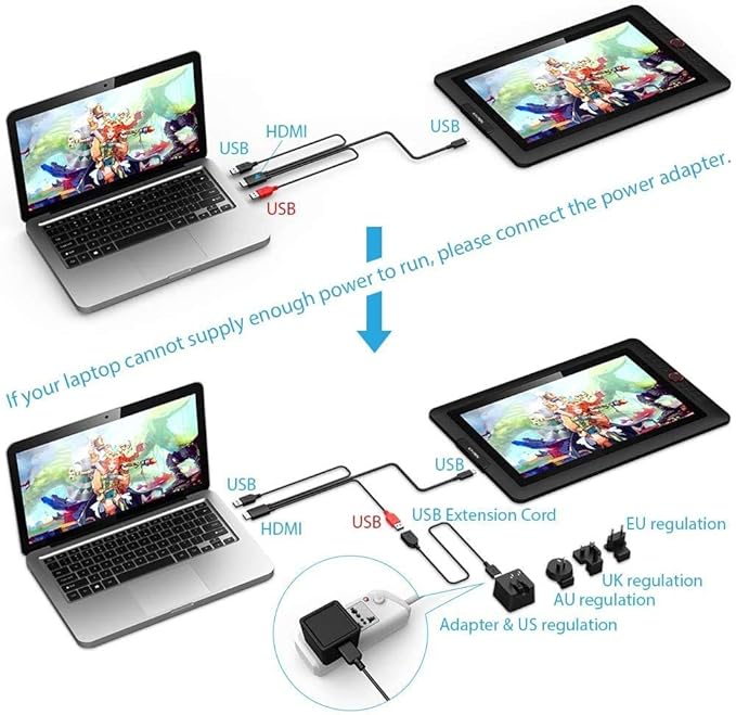 15.6" Drawing Tablet with Screen XPPen Artist 15.6 Pro Tilt Support Graphics Tablet Full-Laminated Red Dial (120% sRGB) Drawing Monitor Display 8192 Levels Pressure Sensitive & 8 Shortcut Keys