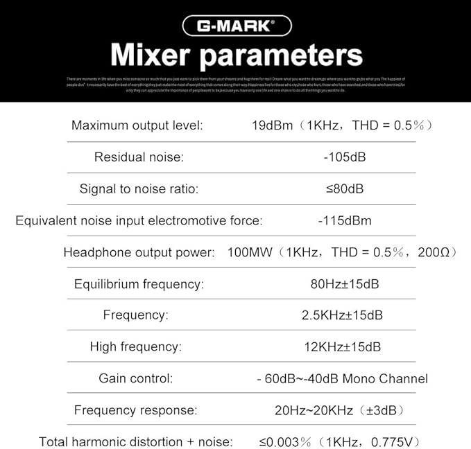 G-MARK GMX1200 DJ Mixer 12 Channel Professional Audio Mixer USB Mixing Console Music Studio 8 Mono 4 Stereo 7 Band EQ 16 Effect Podcast Streaming Audio Interface