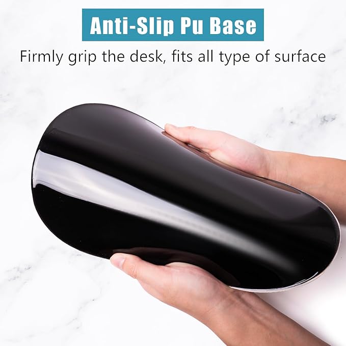 Ergonomic Mouse Pad Wrist Rest, Pink Mouse Pads with Wrist Support, Memory Foam Massage Design & Non-Slip PU Base MousePads for Pain Relief, Desk, Office, Home, Women
