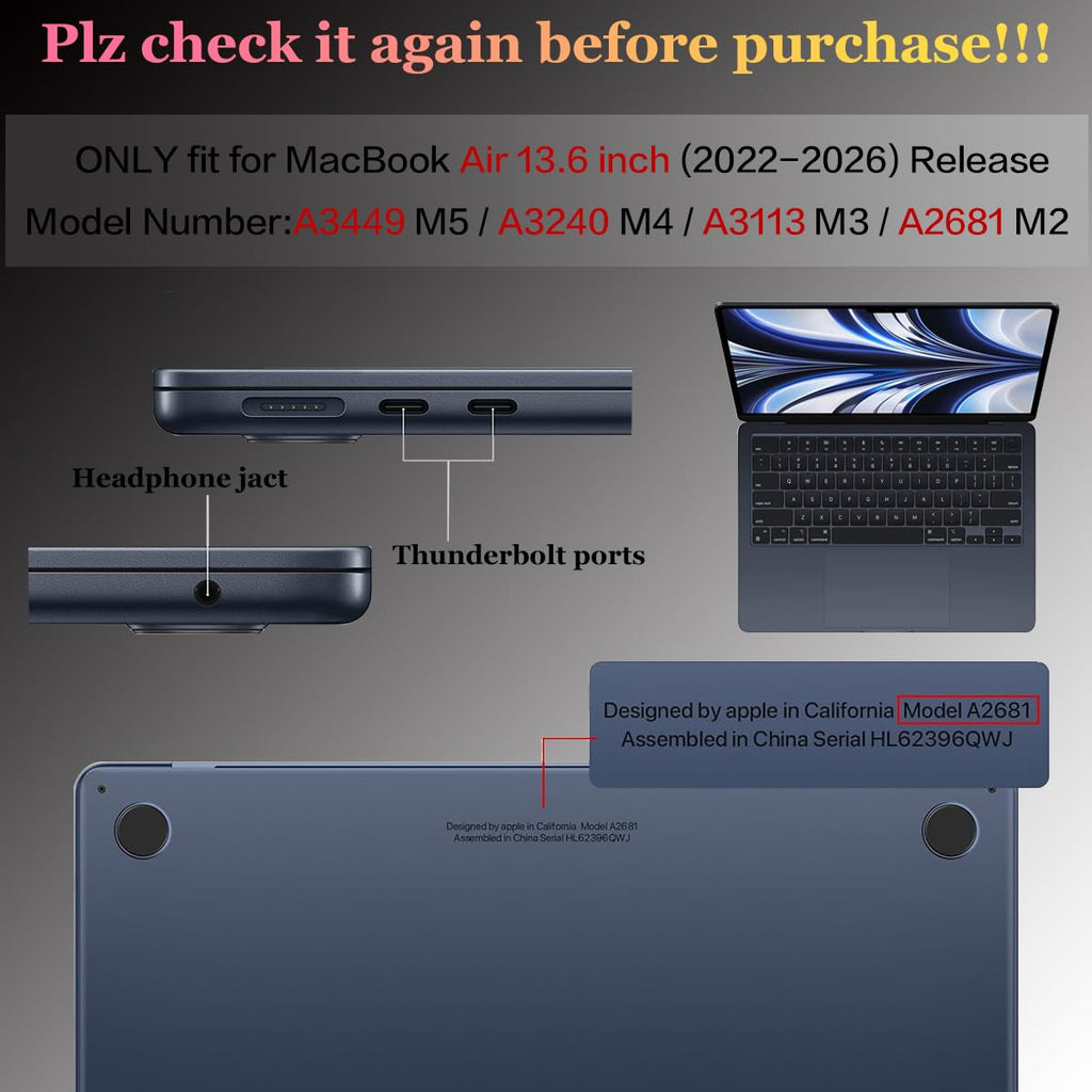 CISSOOK Compatible with MacBook Air 13.6 inch Case 2026 2025 2024 2022 Release A3449 A3240 A3113 A2681, Lily Flowers Hard Shell Keyboard Cover Screen Protector for MacBook Air 13 inch M2 M3 M4 M5