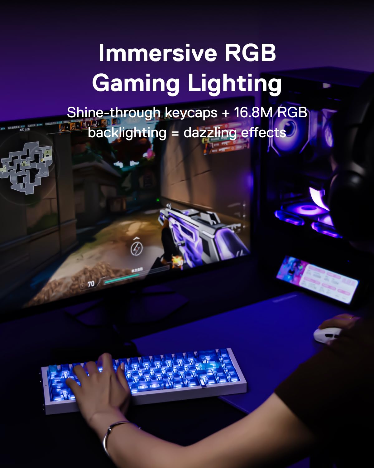 MelGeek REAL67 Wired Hall Effect Magnetic Gaming Keyboard, 65% Layout