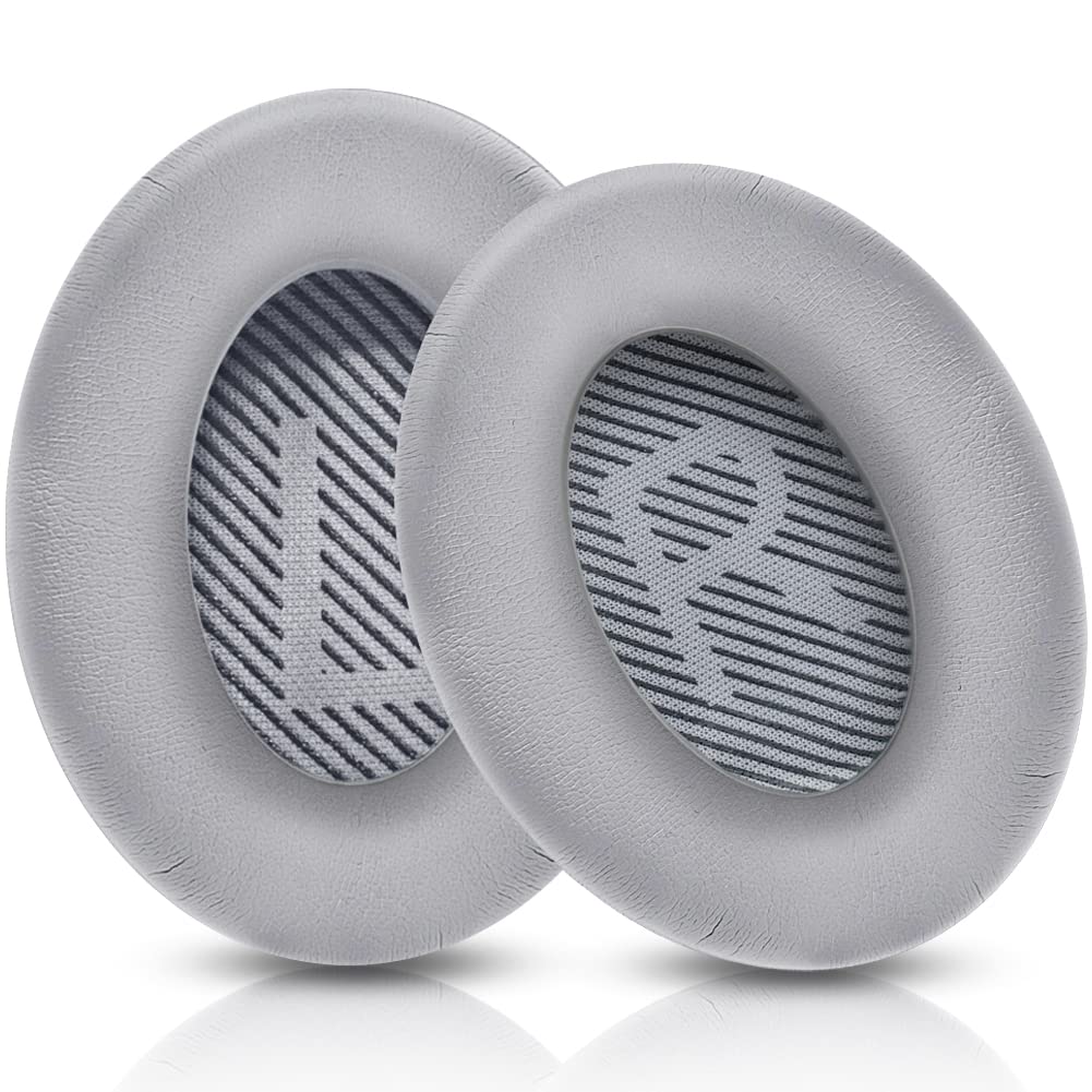 QOQOON Professional Headphone Replacement Ear Pads for Bose QuietComfort 35 QC 2 15 25 Earpads Cushion for QC2 QC15 QC25 SoundTrue SoundLink Around-Ear Headphones Ear Pads with Memory Foam (Grey)