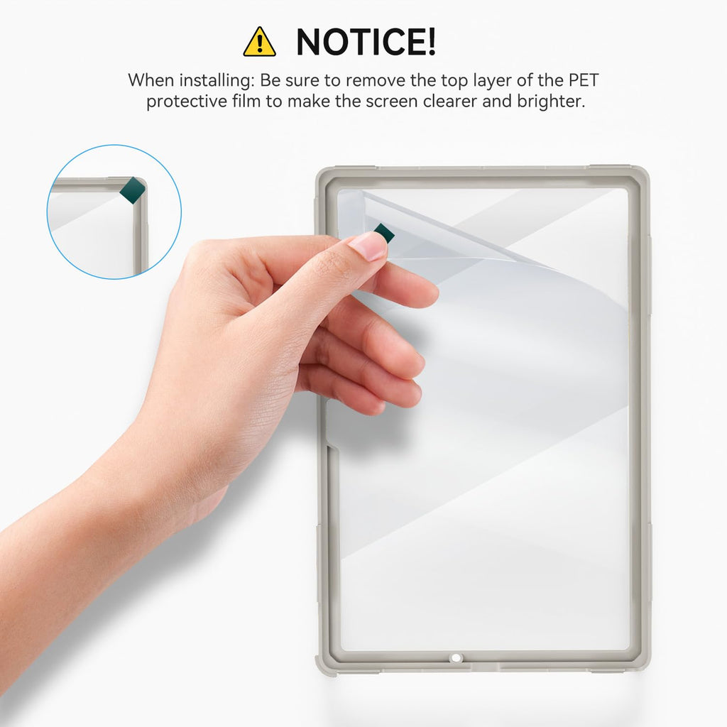 Stweap for Samsung Galaxy Tablet A8 Case 10.5 inch 2022 SM-X200/X205/X207 with Screen Protector [360 Rotating Stand] &Hand Shoulder Strap Shockproof Rugged Protective Cover|Green&Beige